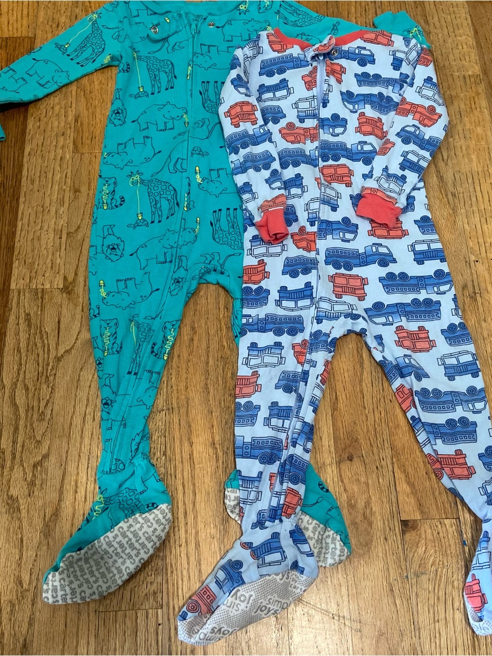 Lot of 2 Simple Joys by Carter's Footed Pajamas Sleepers - Size 24M